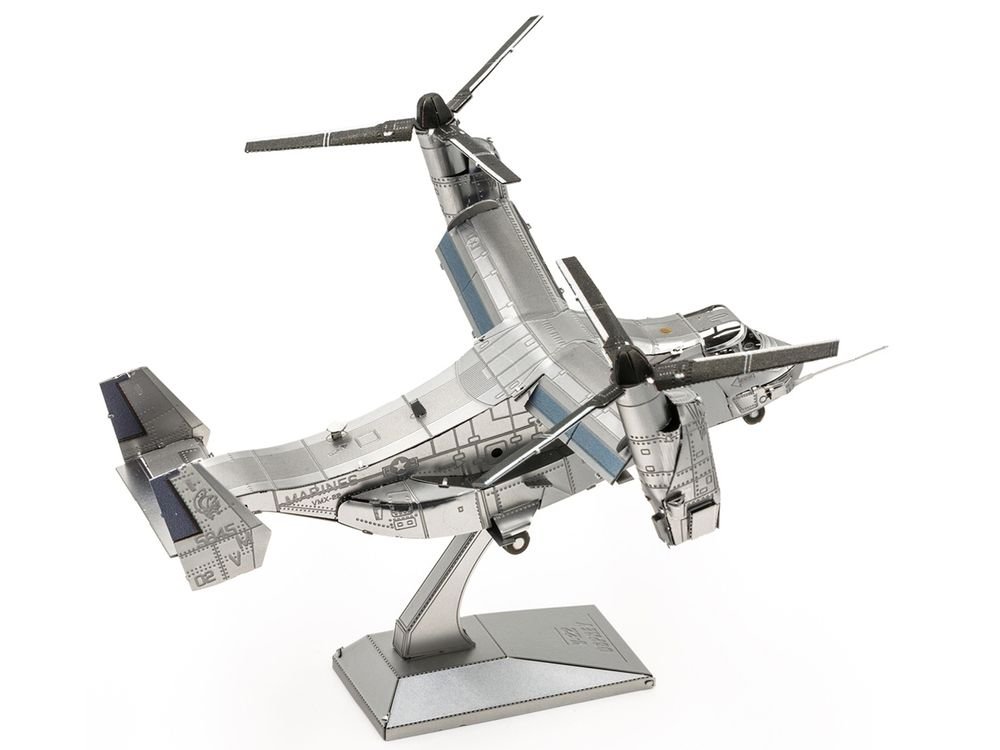 Model Kit Bell Boeing V-22 Osprey Aircraft "United States Military" (Challenging Difficulty) Steel Model by Metal Earth view 4