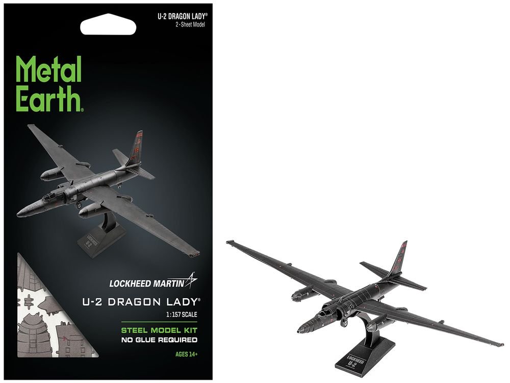 Model Kit Lockheed Martin U-2 Dragon Lady Aircraft "United States Air Force" (Moderate Difficulty) Steel Model by Metal Earth