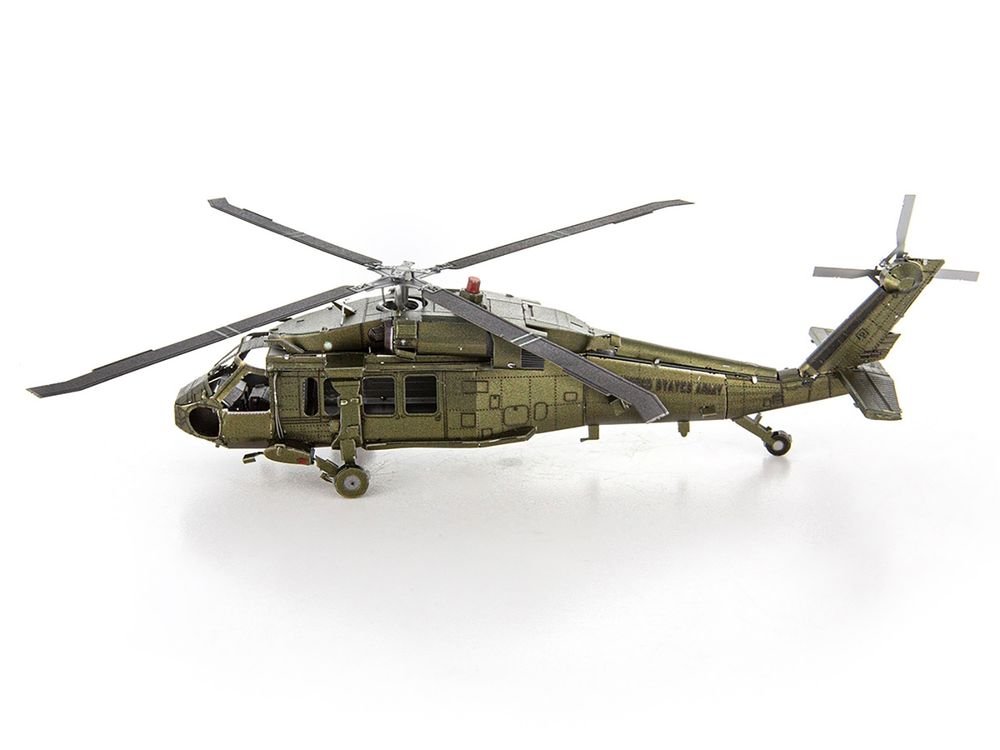 Model Kit Sikorsky Black Hawk Helicopter "United States Army" (Moderate Difficulty) Steel Model by Metal Earth view 3