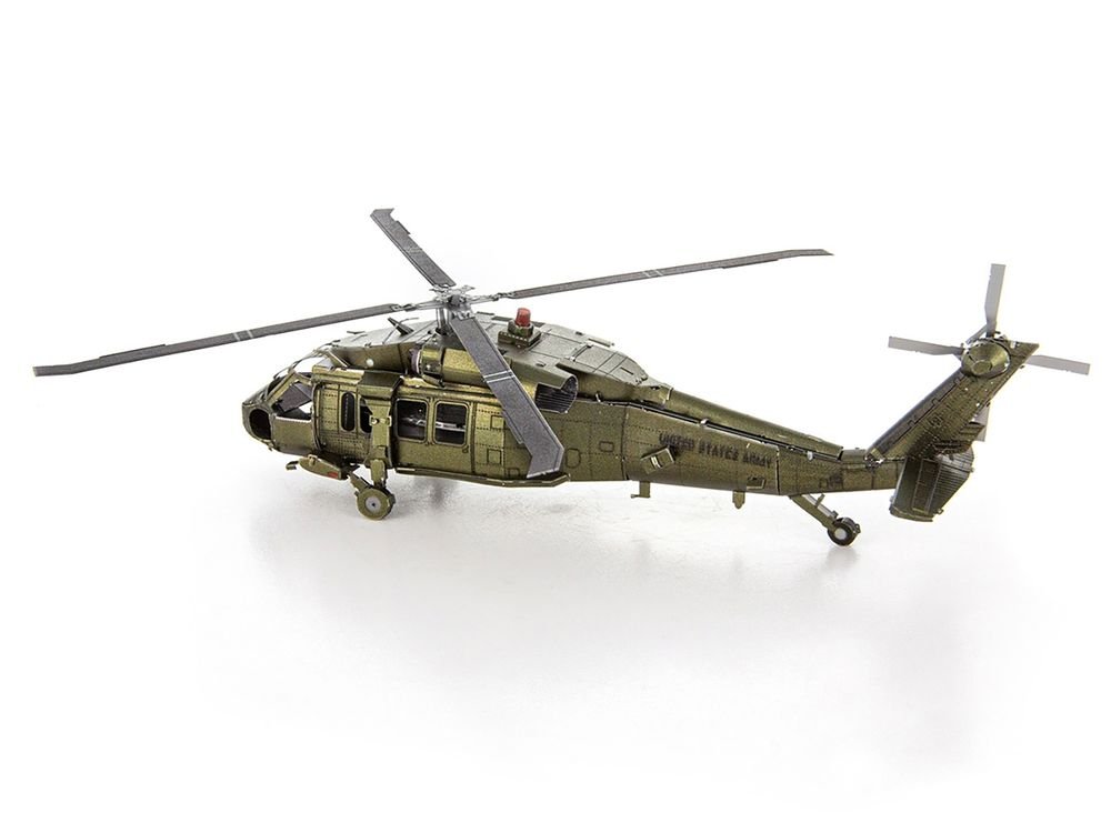 Model Kit Sikorsky Black Hawk Helicopter "United States Army" (Moderate Difficulty) Steel Model by Metal Earth view 4