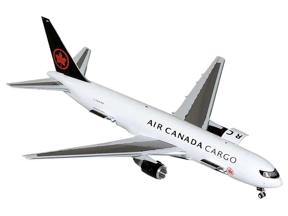 Boeing 767-300F Commercial Aircraft "Air Canada Cargo" (C-GXHM) White with Black Tail "Gemini 200 - Interactive Series" 1/200 Diecast Model Airplane by GeminiJets view 2