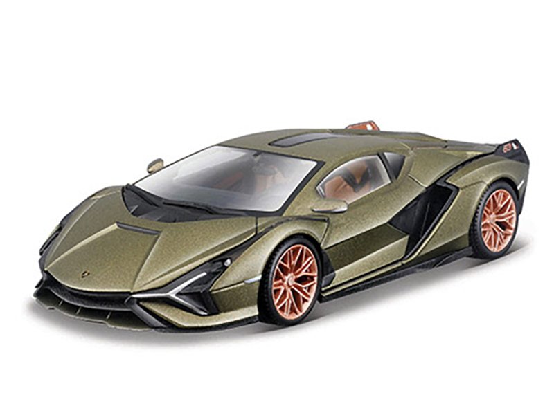 Lamborghini Sian FKP 37 Green Metallic "Speed Icons" Series 1/64 Diecast Model Car by Maisto view 2