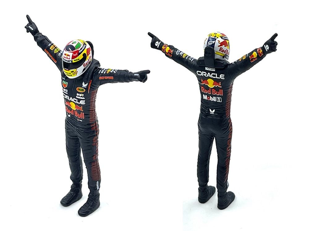 Red Bull Racing RB19 #11 Sergio Perez "Oracle" Formula One F1 Championship "Constructor Champions" (2023) with Driver Figure 1/24 Diecast Model Car by Bburago view 2