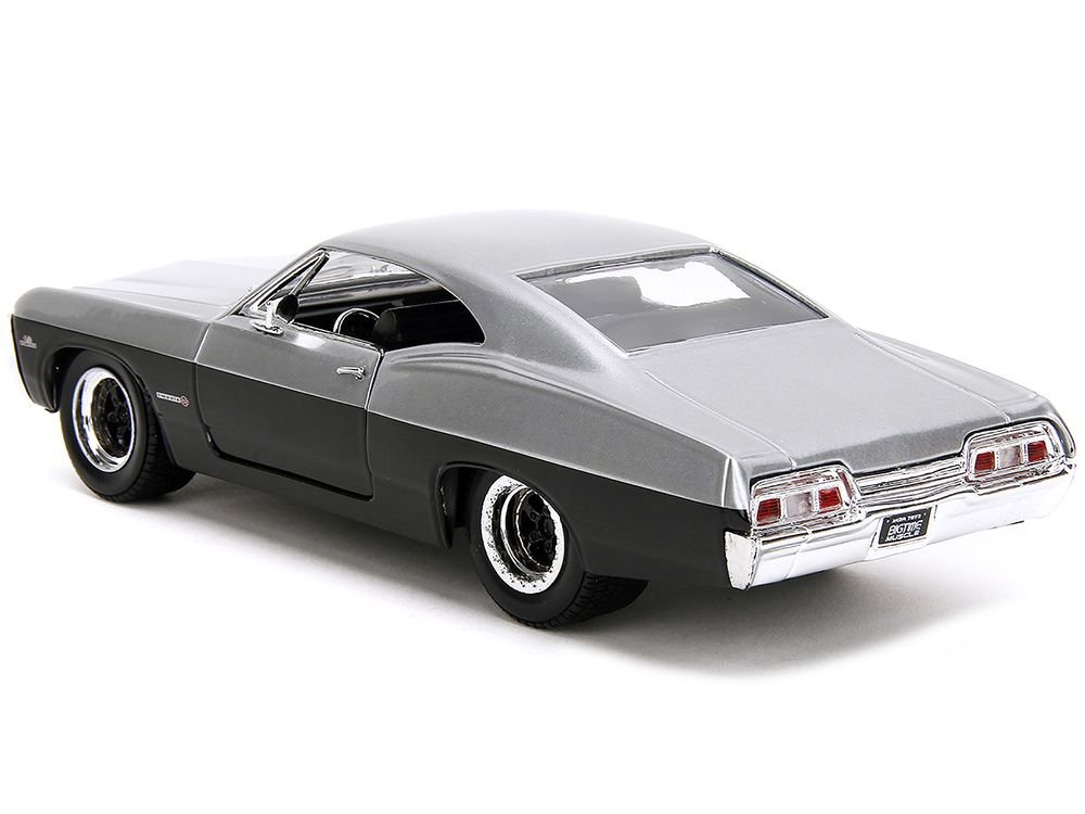 1967 Chevrolet Impala SS Silver Metallic and Black "Bigtime Muscle" Series 1/24 Diecast Model Car by Jada view 5