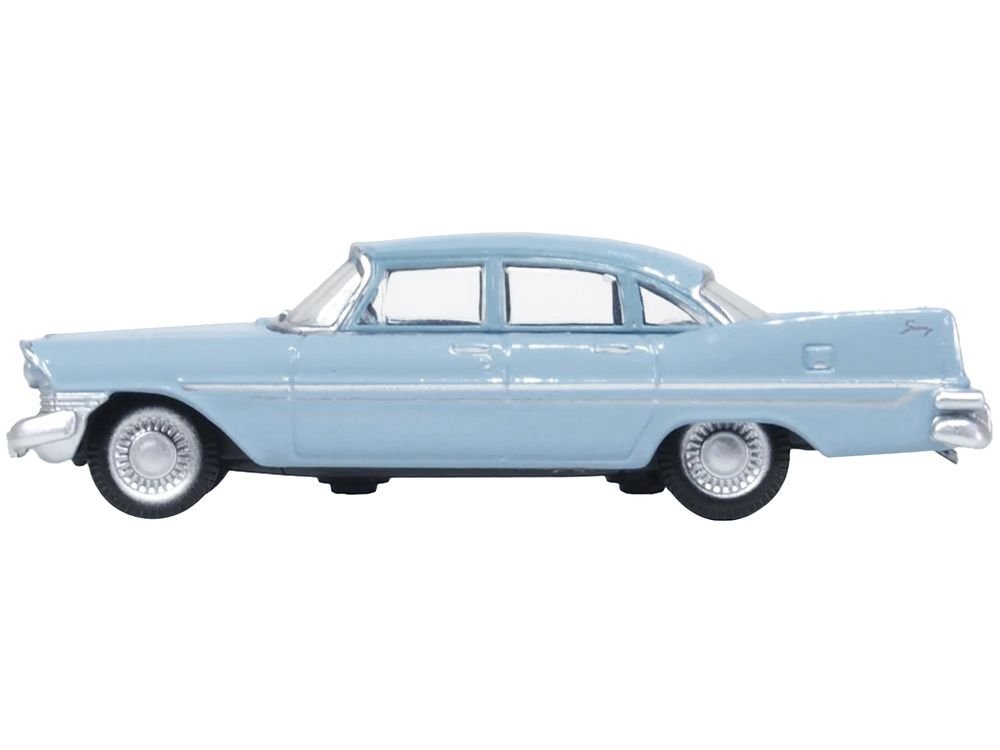 1959 Plymouth Savoy Sedan Powder Blue 1/87 (HO) Scale Diecast Model Car by Oxford Diecast view 2