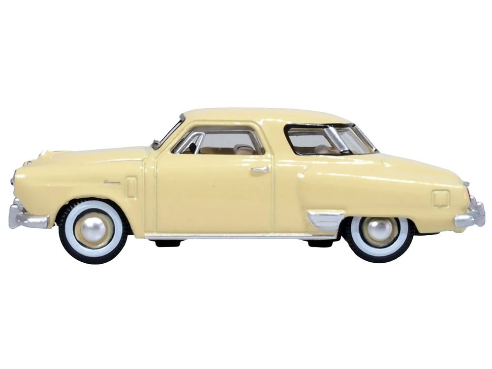 1950 Studebaker Champion Starlight Coupe Tulip Cream 1/87 (HO) Scale Diecast Model Car by Oxford Diecast view 2