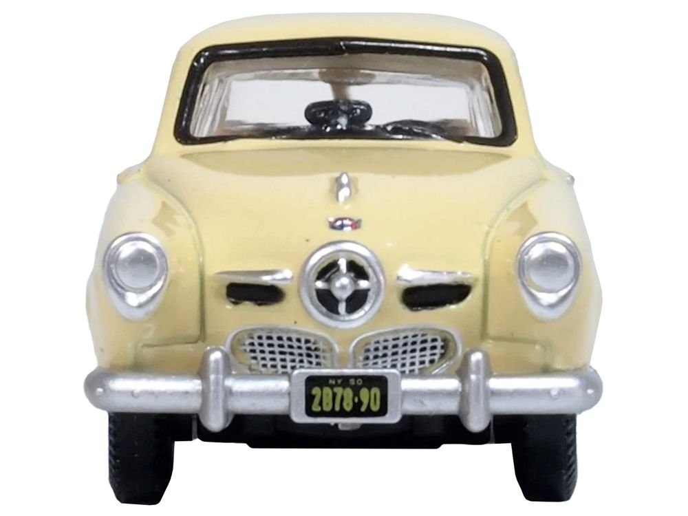 1950 Studebaker Champion Starlight Coupe Tulip Cream 1/87 (HO) Scale Diecast Model Car by Oxford Diecast view 3