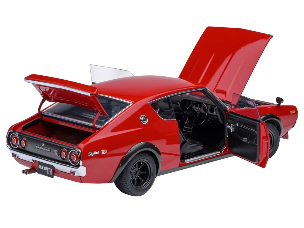 Nissan Skyline 2000GT-R (KPGC110) Tuned Version RHD (Right Hand Drive) Red 1/18 Model Car by Autoart view 2