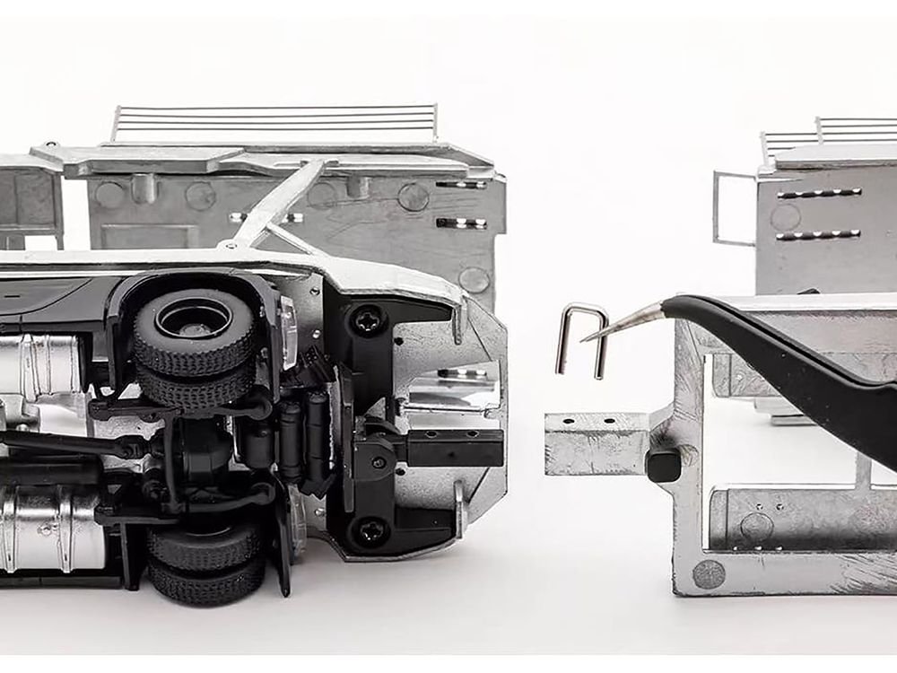 Mercedes-Benz Actros Auto Transporter White 1/64 Diecast Model by GCD view 5