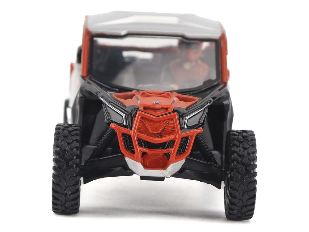 Can-Am Maverick X3 X RS Turbo RR Chalk Gray and Magma Red with Driver Figure 1/32 Diecast Model by BRP Models view 4