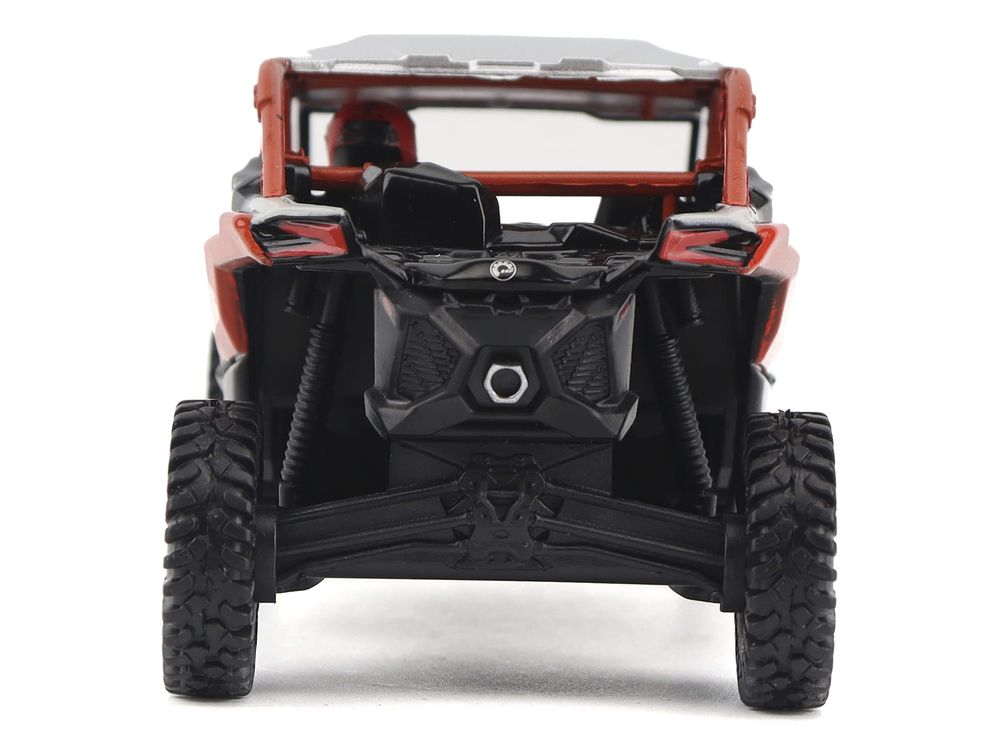 Can-Am Maverick X3 X RS Turbo RR Chalk Gray and Magma Red with Driver Figure 1/32 Diecast Model by BRP Models view 5