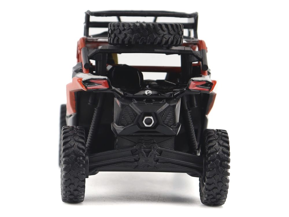 Can-Am Maverick X3 X RS Turbo RR Sand Version Chalk Gray and Magma Red with Driver Figure 1/32 Diecast Model by BRP Models view 5