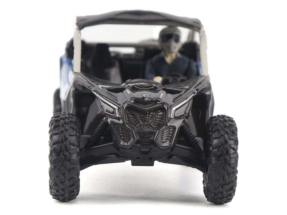 Can-Am Maverick X3 X RS Turbo RR Intense Blue and Chalk Gray with Driver Figure 1/32 Diecast Model by BRP Models view 5