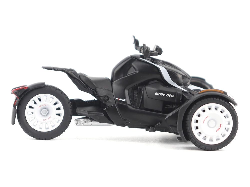 Can-Am Ryker Rally 3-Wheel Motorcycle Ghost Black 1/32 Diecast Model by BRP Models view 3