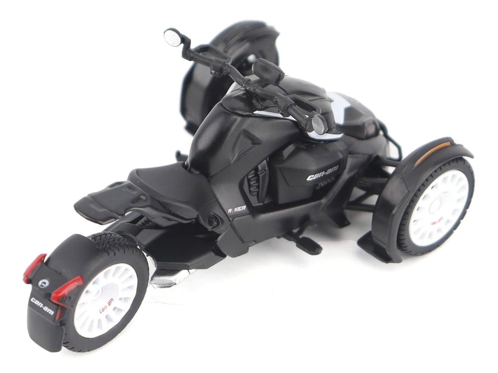 Can-Am Ryker Rally 3-Wheel Motorcycle Ghost Black 1/32 Diecast Model by BRP Models view 4