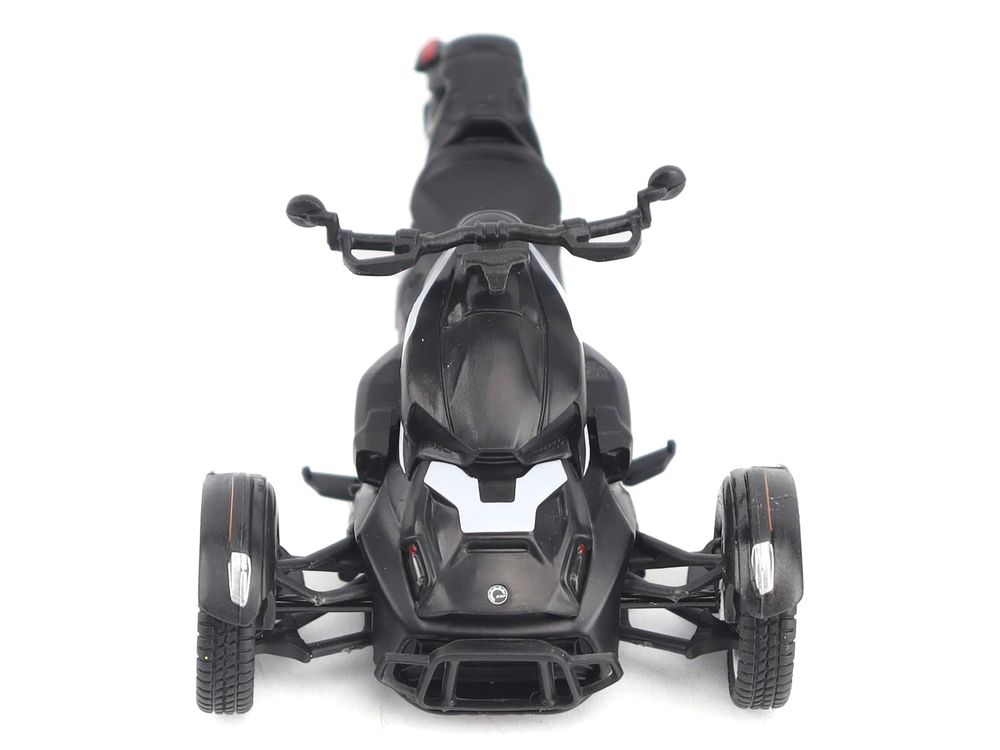 Can-Am Ryker Rally 3-Wheel Motorcycle Ghost Black 1/32 Diecast Model by BRP Models view 5