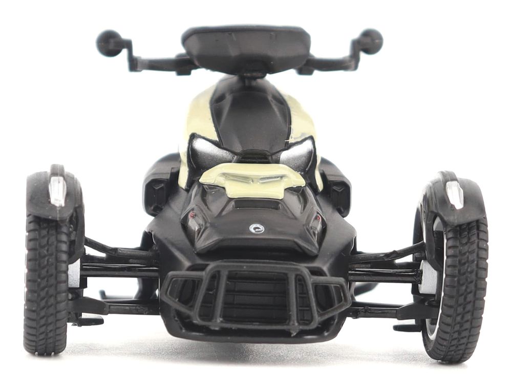 Can-Am Ryker Rally 3-Wheel Motorcycle Sand Storm and Black 1/32 Diecast Model by BRP Models view 4