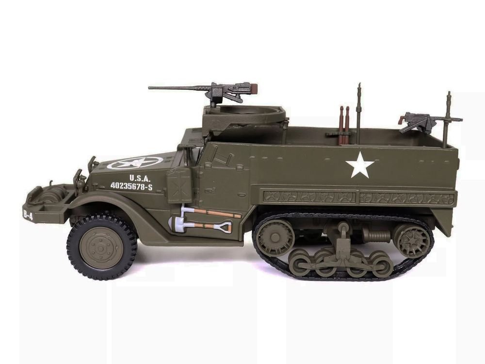 M3 Half-Track AFV with M2HB Machine Gun Olive Drab "United States Army" 1/43 Diecast Model by Militaria Die Cast view 2