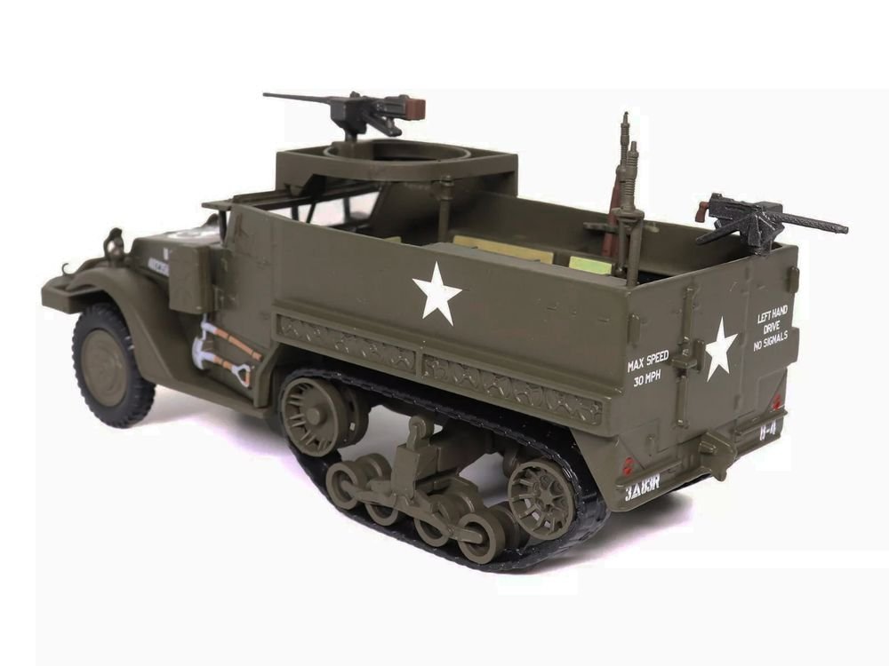M3 Half-Track AFV with M2HB Machine Gun Olive Drab "United States Army" 1/43 Diecast Model by Militaria Die Cast view 3