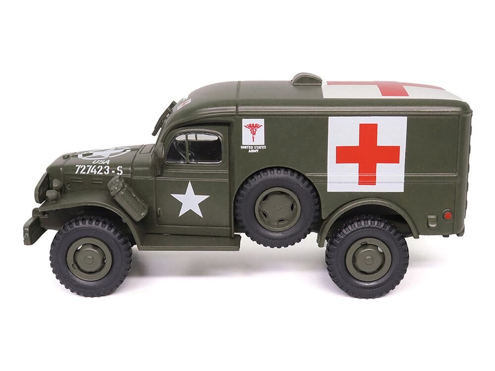 Dodge WC54 Ambulance Olive Drab "United States Army" 1/43 Diecast Model by Militaria Die Cast view 2