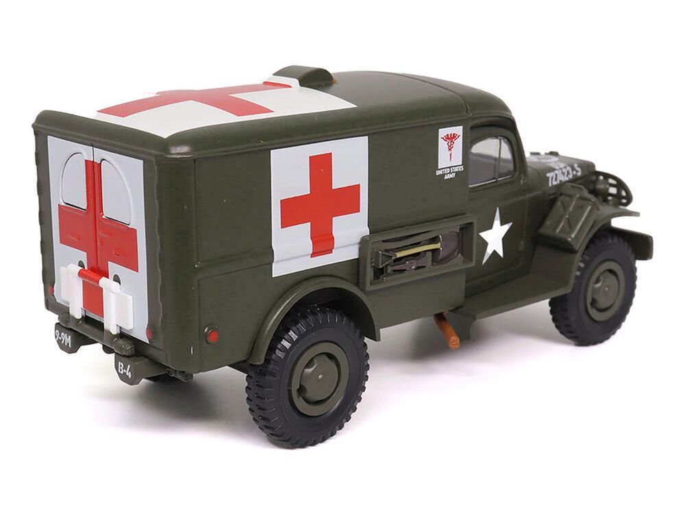 Dodge WC54 Ambulance Olive Drab "United States Army" 1/43 Diecast Model by Militaria Die Cast view 3