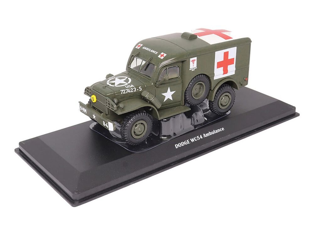 Dodge WC54 Ambulance Olive Drab "United States Army" 1/43 Diecast Model by Militaria Die Cast view 4