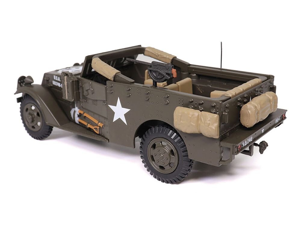 White M3 Scout Car Olive Drab "United States Army" 1/43 Diecast Model by Militaria Die Cast view 3