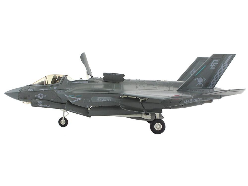 Lockheed Martin F-35B Lightning II Aircraft "VMFA-225 Vikings Yuma Marine Corps Air Station" (2023) United States Marine Corps "Air Power Series" 1/72 Diecast Model by Hobby Master view 2