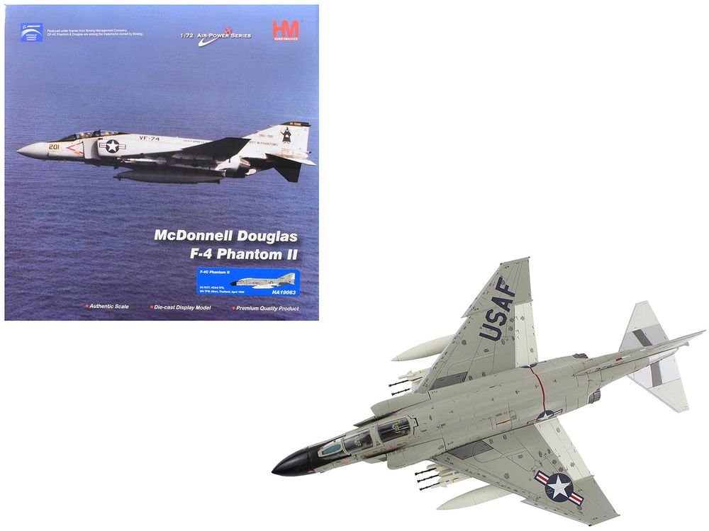 McDonnell Douglas F-4C Phantom II Fighter-Bomber Aircraft "433rd TFS 8th TFW Ubon Thailand" (1966) United States Air Force "Air Power Series" 1/72 Diecast Model by Hobby Master