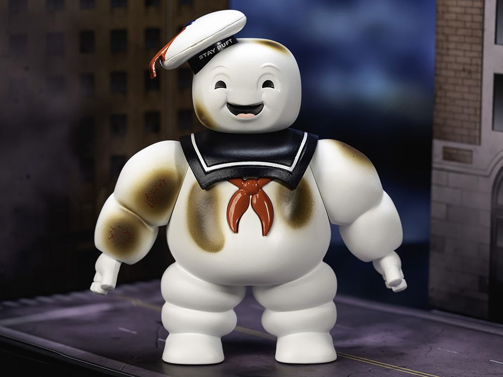 "Ghostbusters" 6" Stay Puft Marshmallow Man Figure with Nano Ecto-1 Car Diorama Set "Ghostbusters" (1984) Movie "Next Level" Series Model by Jada view 3