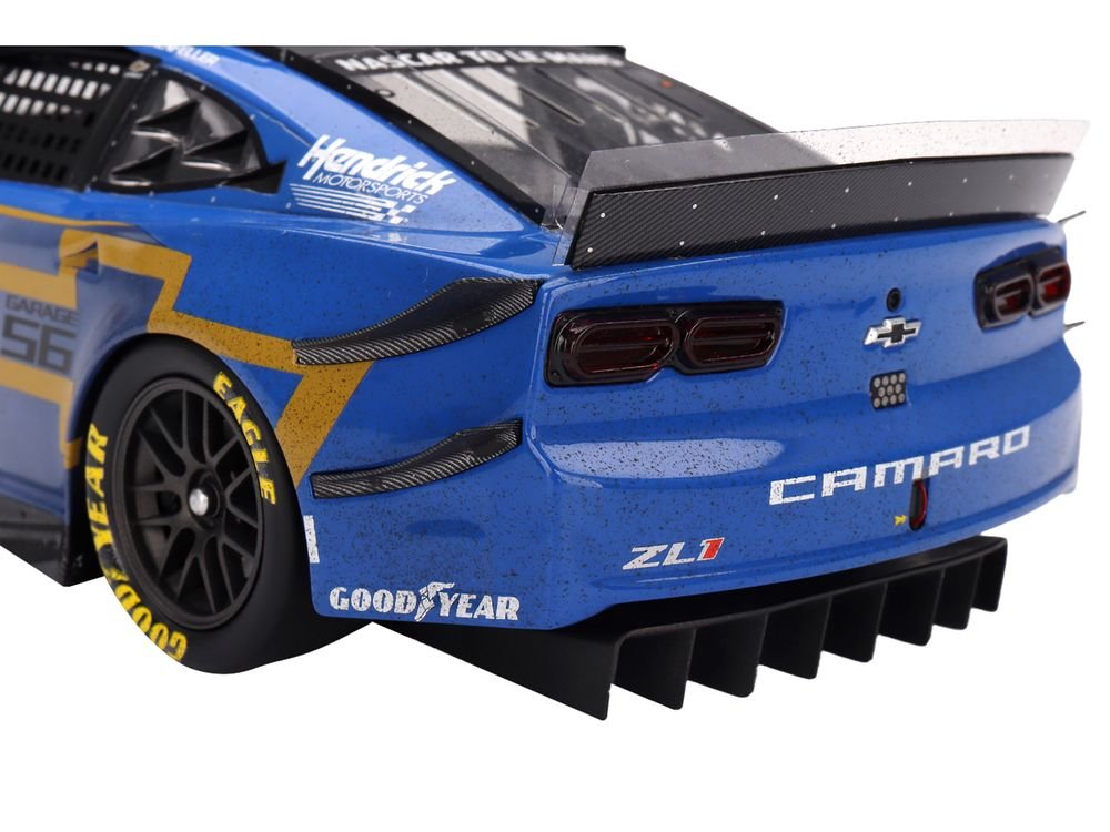 Chevrolet Camaro ZL1 #24 Jenson Button - Jimmie Johnson - Mike Rockenfeller (Post-Race Weathered Version) "Hendrick Motorsports - NASCAR Next Gen Garage 56" Innovative "24 Hours of Le Mans" (2023) 1/18 Model Car by Top Speed view 4
