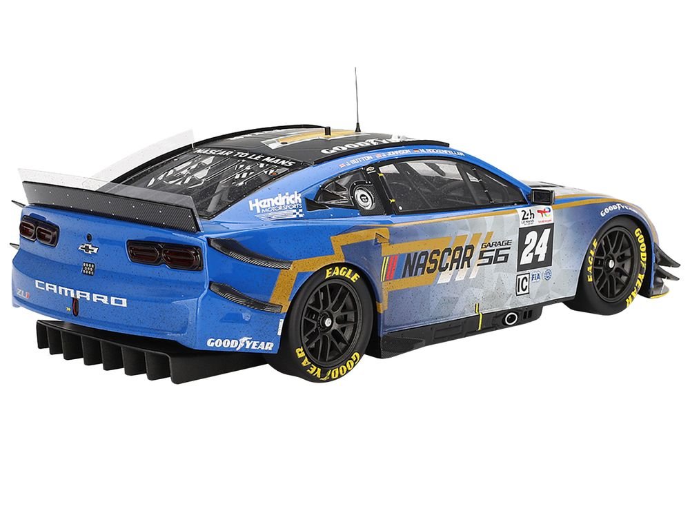 Chevrolet Camaro ZL1 #24 Jenson Button - Jimmie Johnson - Mike Rockenfeller (Post-Race Weathered Version) "Hendrick Motorsports - NASCAR Next Gen Garage 56" Innovative "24 Hours of Le Mans" (2023) 1/18 Model Car by Top Speed view 5