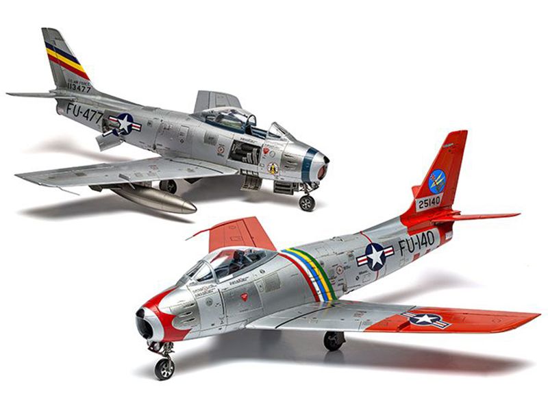 Level 2 Model Kit North American F-86F Sabre Aircraft with 2 Scheme Options 1/48 Plastic Model Kit by Airfix view 2