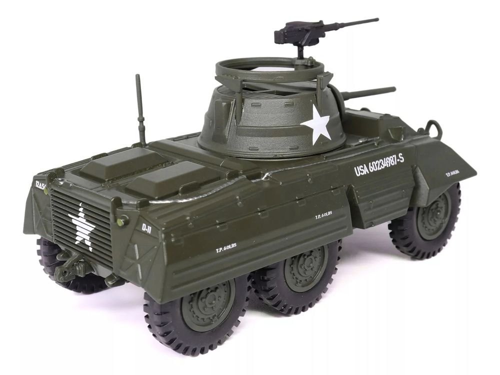 M8 Light Armored Car Olive Drab "United States Army" 1/43 Diecast Model by Militaria Die Cast view 3