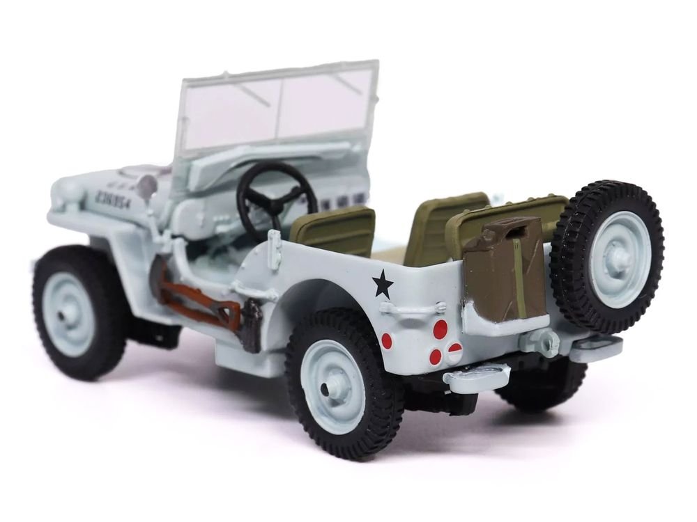 Willys Jeep 1/4-Ton Car Light Blue "United States Navy" 1/43 Diecast Model by Militaria Die Cast view 3