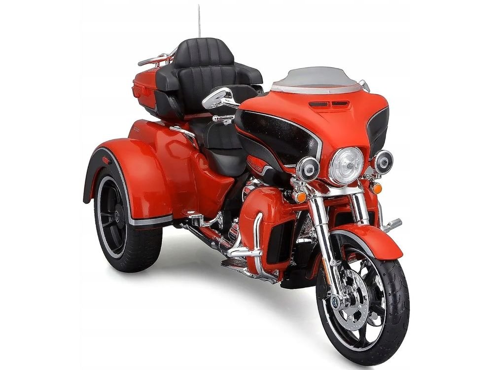 2021 Harley Davidson CVO Tri Glide Motorcycle Orange "H-D Custom" 1/12 Diecast Model by Maisto view 5