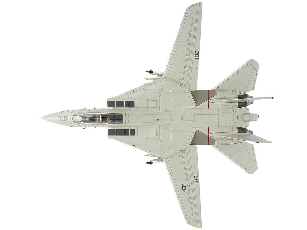 Grumman F-14A Tomcat Fighter Aircraft "Sukhoi Killer VF-41 Black Aces USS Nimitz" (1981) United States Navy "Air Power Series" 1/72 Diecast Model by Hobby Master view 3