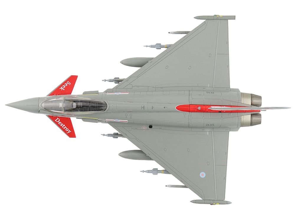 Eurofighter Typhoon Fighter Aircraft "ZK315 41 Squadron RAF Coningsby" (2015) Royal Air Force "Air Power Series" 1/72 Diecast Model by Hobby Master view 2