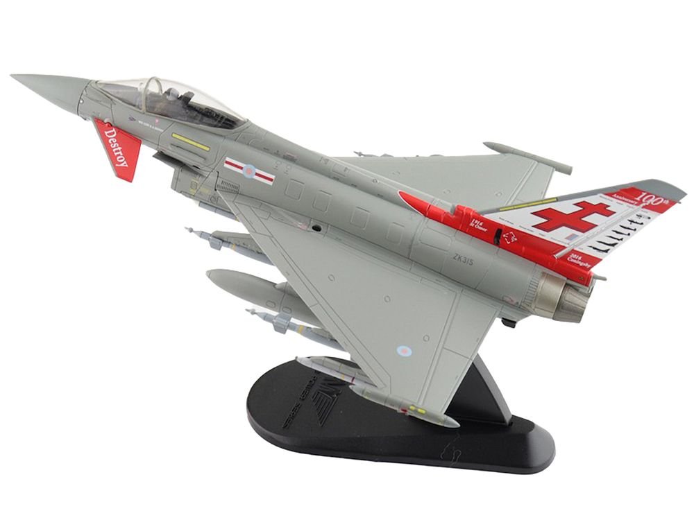 Eurofighter Typhoon Fighter Aircraft "ZK315 41 Squadron RAF Coningsby" (2015) Royal Air Force "Air Power Series" 1/72 Diecast Model by Hobby Master view 5