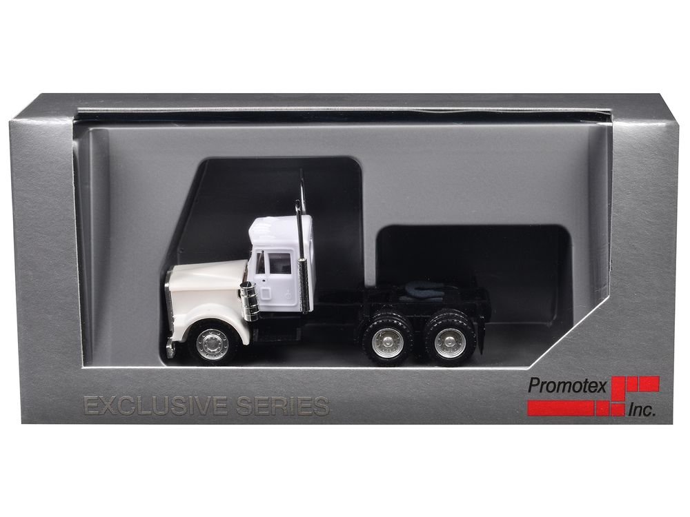 Kenworth W900 Short Day Cab White 1/87 (HO) Plastic Model Car by Promotex view 3