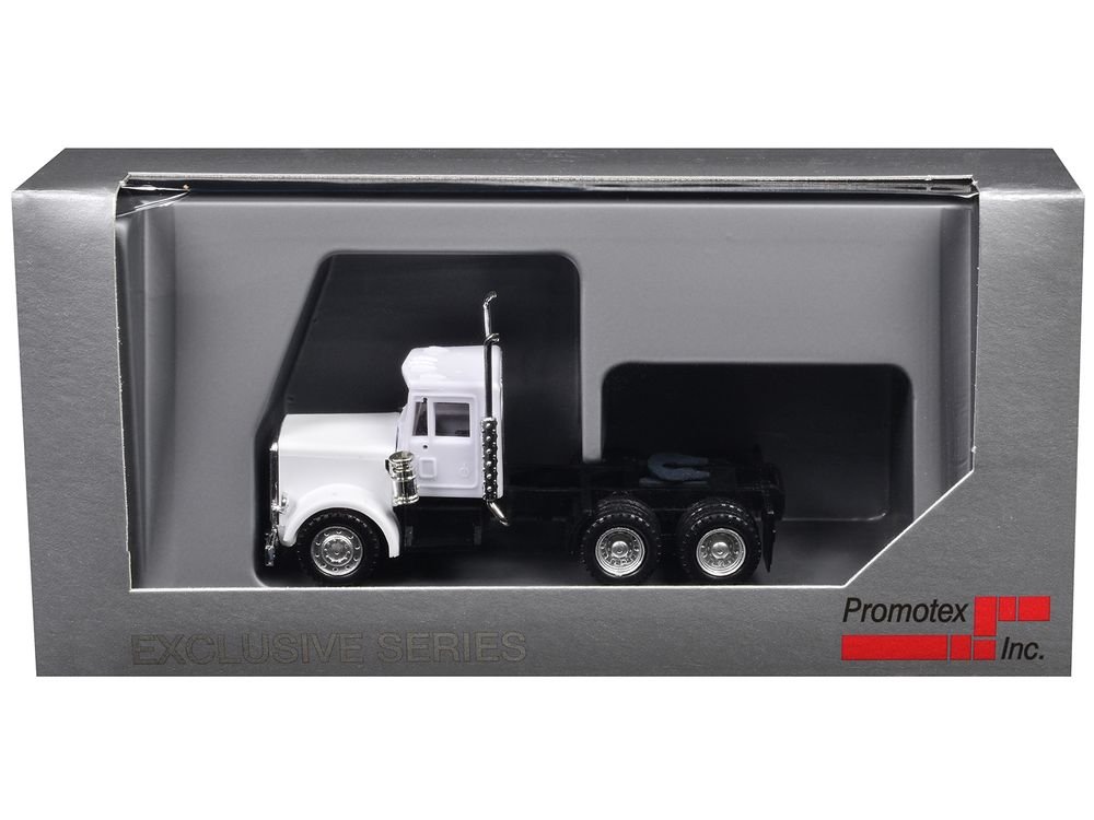 Peterbilt Short Day Cab White 1/87 (HO) Plastic Model Car by Promotex view 3