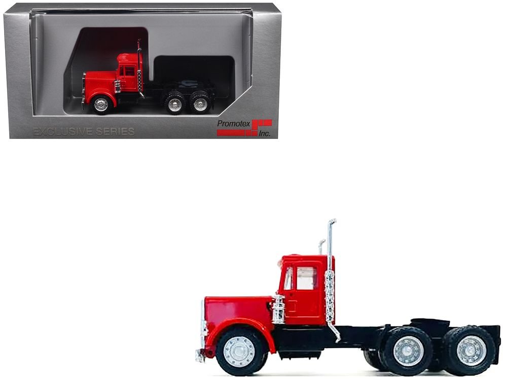 Peterbilt Short Day Cab Red 1/87 (HO) Plastic Model Car by Promotex