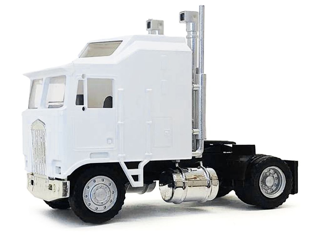 Kenworth K100 Single-Axle Truck with 5-Bar Grill White 1/87 (HO) Plastic Model Car by Promotex view 2