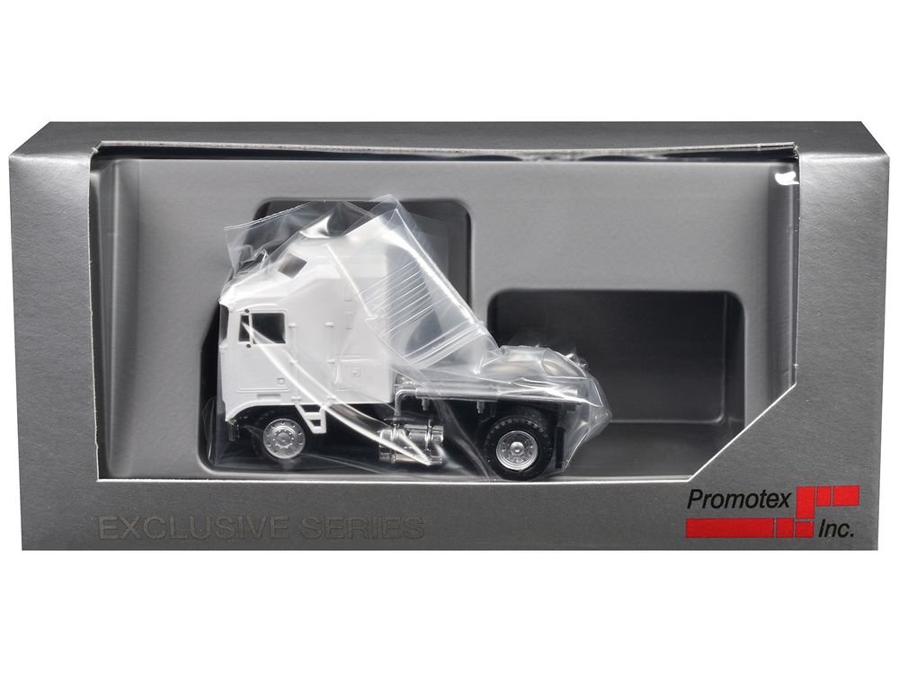Kenworth K100 Single-Axle Truck with 5-Bar Grill White 1/87 (HO) Plastic Model Car by Promotex view 3