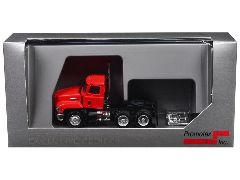 Mack 603 Short Day Cab Red 1/87 (HO) Plastic Model Car by Promotex view 3
