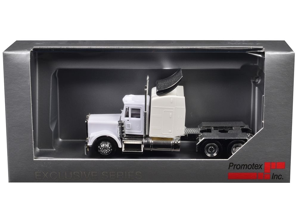Kenworth W900 Sleeper Cab White 1/87 (HO) Plastic Model Car by Promotex view 3