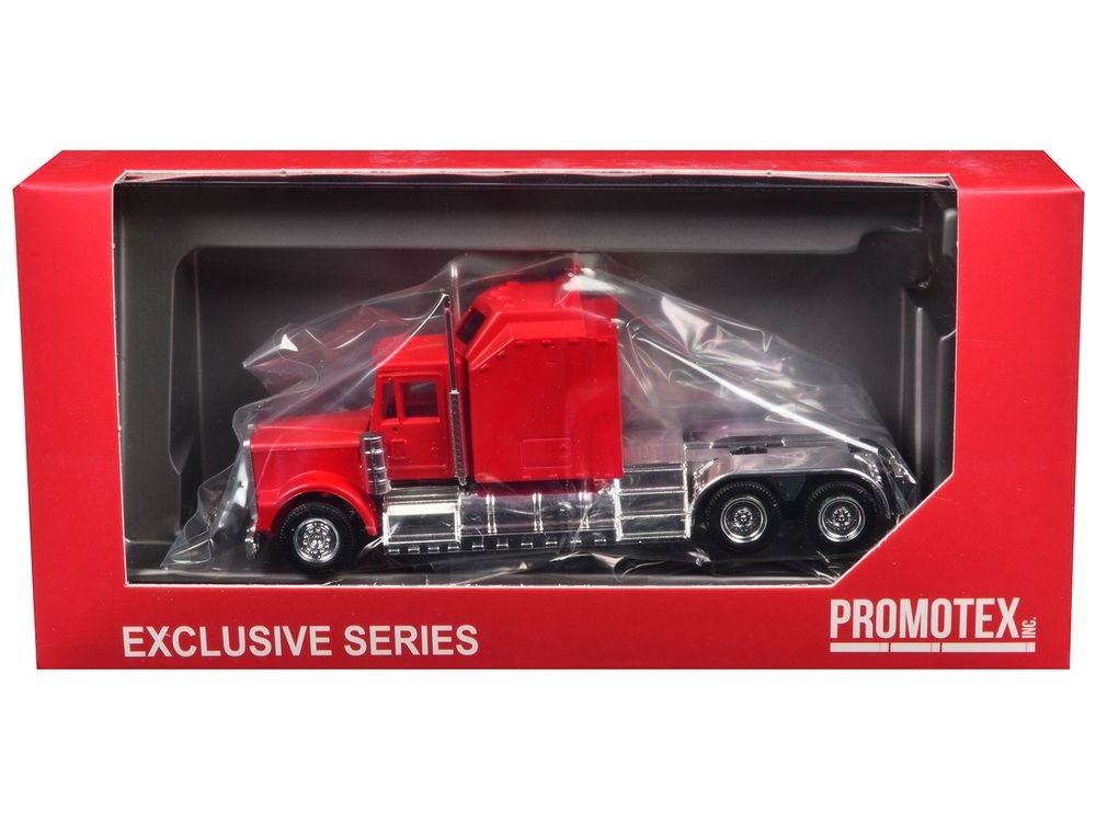 Kenworth W900 with Extra Large Sleeper Red 1/87 (HO) Plastic Model Car by Promotex view 3