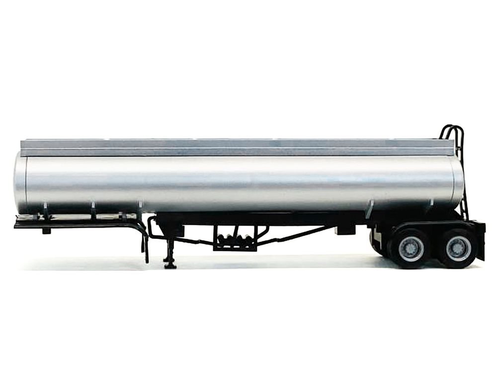 Elliptical Tanker Trailer Silver 1/87 (HO) Plastic Model by Promotex view 2