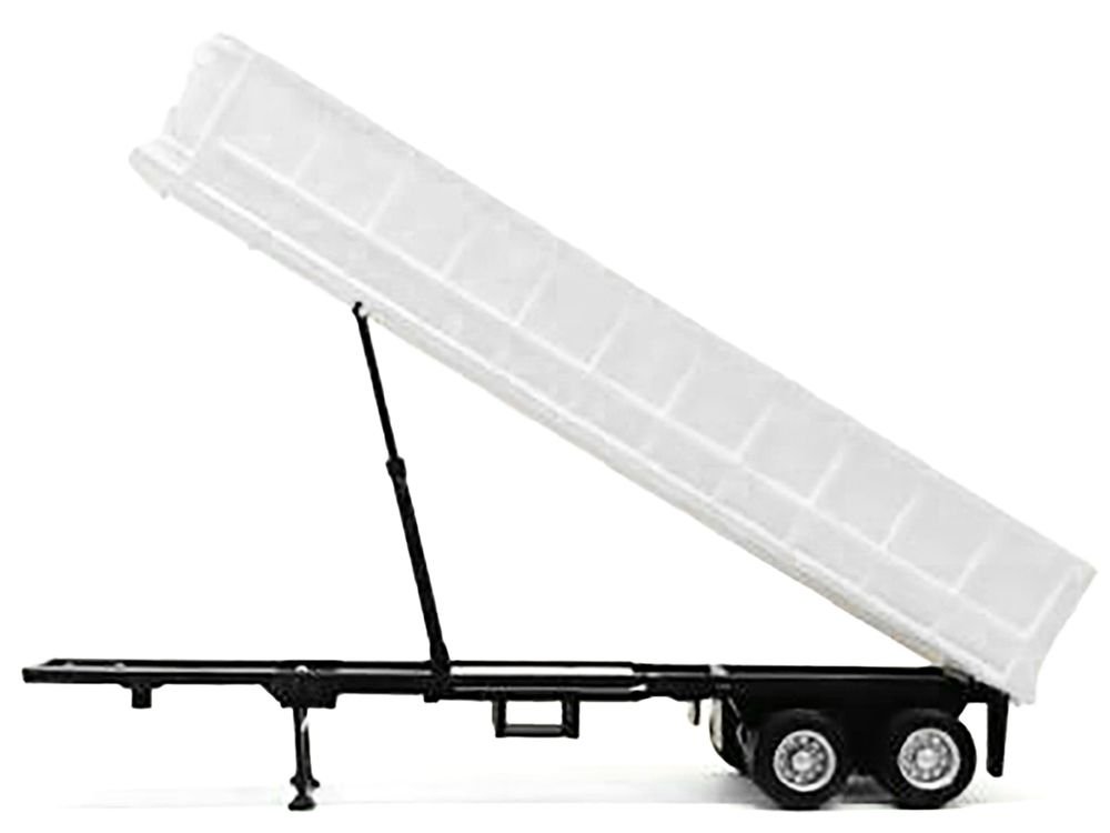36ft Gravel Trailer White 1/87 (HO) Plastic Model by Promotex view 2