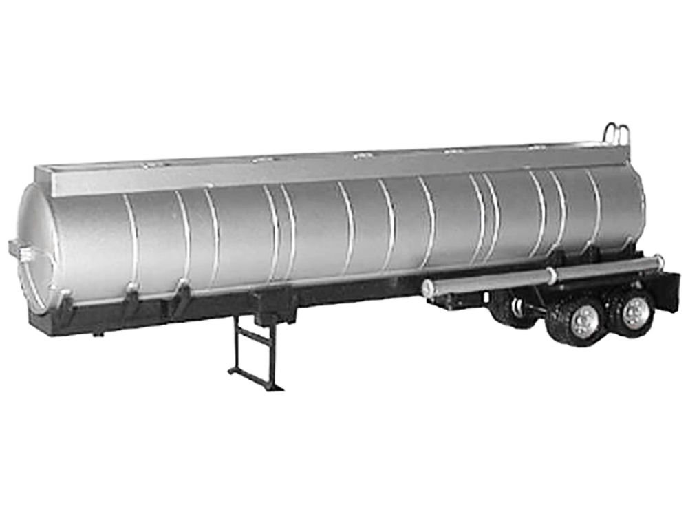 Chemical Tanker Trailer Silver 1/87 (HO) Plastic Model by Promotex view 2